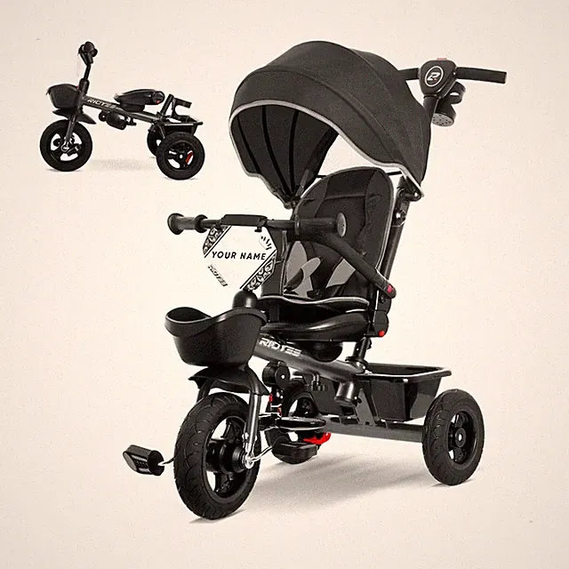7-in-1 Tricycle for 18 Months to 5 Years, All-Terrain Rubber Tires, Dual Whee...