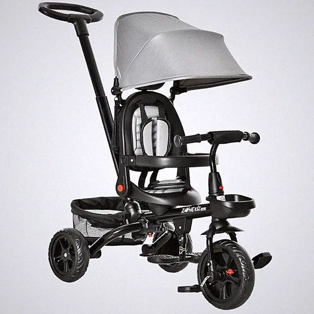 Versatile Tricycle 4-in-1 with Adjustable Seat & Handle, Features & Storage for
